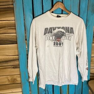 Vintage Y2K distressed Harley Davidson Daytona Bike Week 2001 long sleeve t
